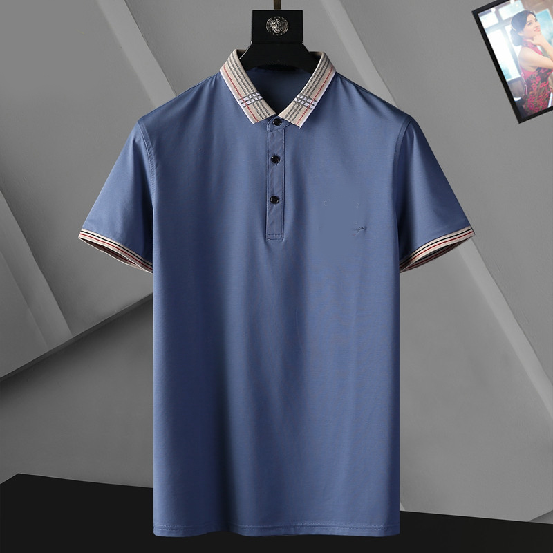 

Italy Brand designer polo shirt Luxury t shirts snake bee floral embroidery mens polos High street fashion stripe print T-shirt
