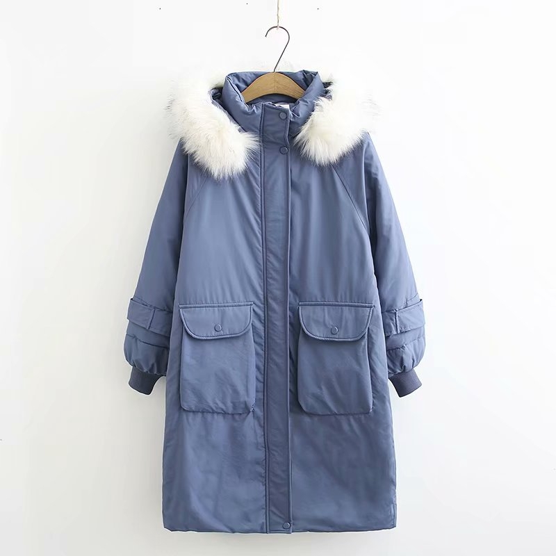

Plus size Women's jackets with hat fur collar Down outwear winter coat coats parkas clothes women, Black