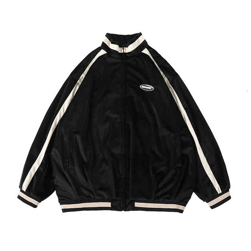 

men's jackets jaqueta bomber antiga masculina, jaqueta estilo vintage bordada com letras, corta-vento de tamanho grande, harajuku, para, Black;brown
