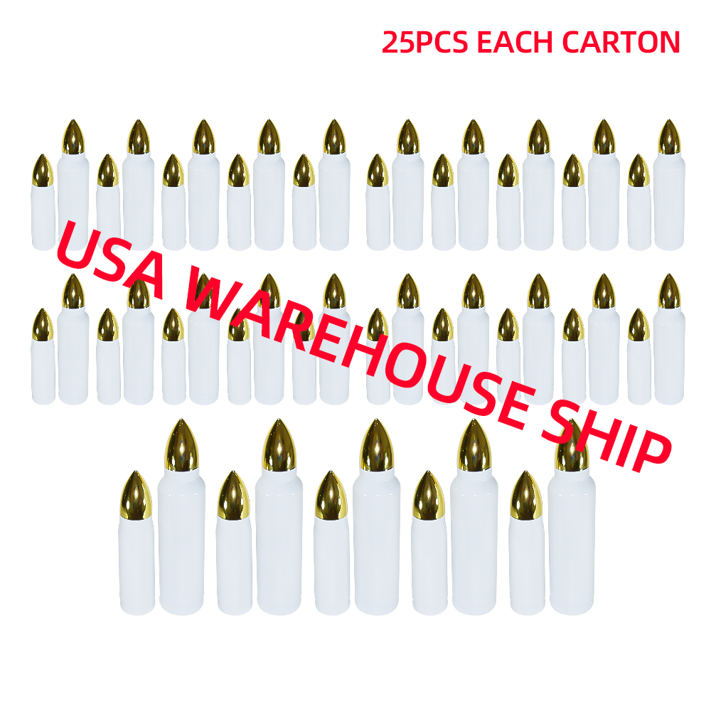 

USA Warehouse !!! 17oz /32oz sublimation blank bullet tumblers stainless steel vaccum insulated sublimatable sport water bottle, Sublimation white