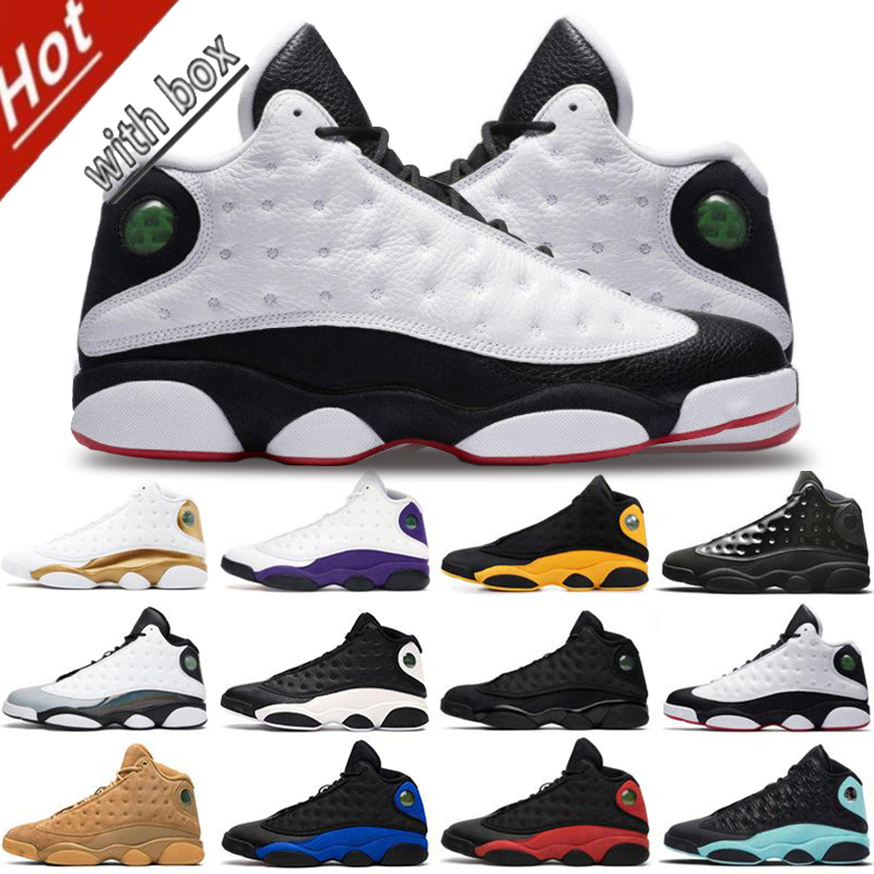 

Mens basketball shoes 13s jumpman 13 Lucky Green Flint Hyper Royal Chicago Bred Altitude Court Purple Wheat Playground men sports sneakers