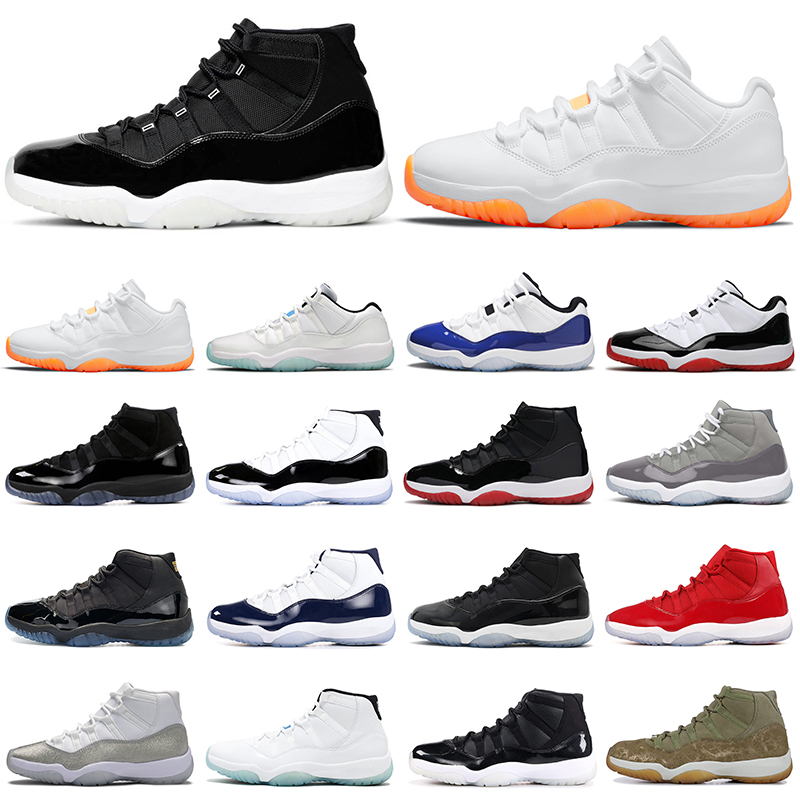 

11s men basketball shoes Jumpman 11 25th Anniversary Citrus Cap and Gown Concord Bred High Low top women mens trainers sports sneakers wholesale, 11s concord low