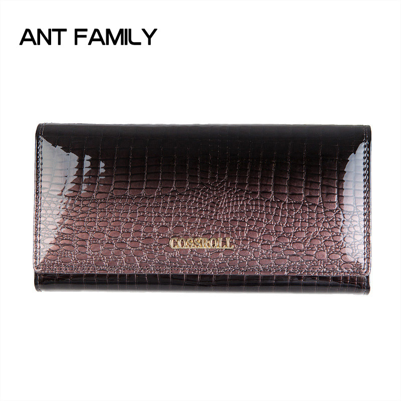 

Wallets Genuine Women Luxury Brand Ladies Patent Leather Lady Hasp Female Outside Clip Bag Coin Fashion, Red