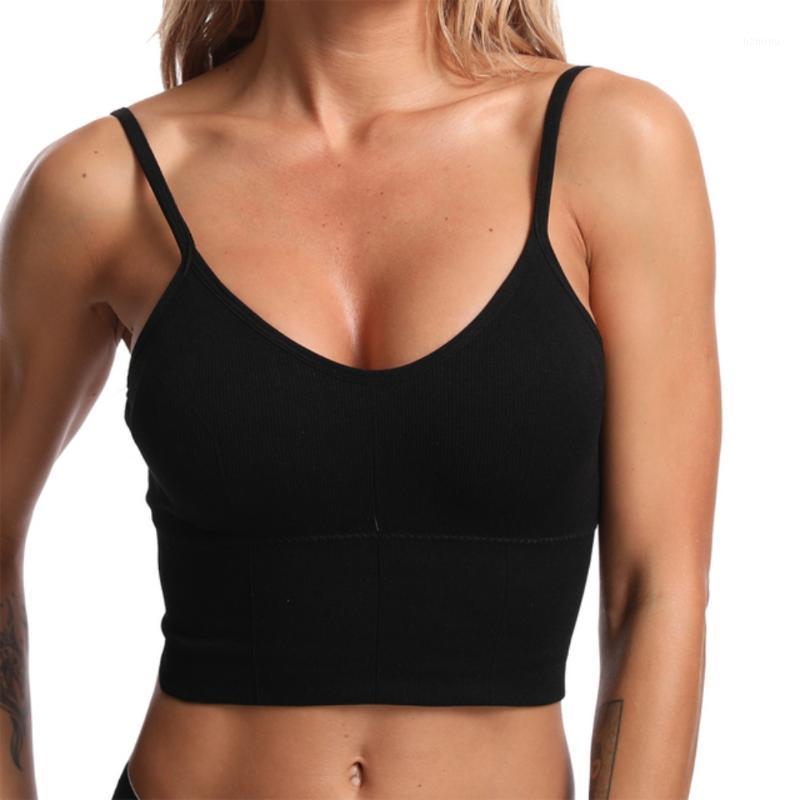 

Camisoles & Tanks Seamless Bras Female Invisible Sport Sexy Bralette Push Up Women Lingerie Tank Tops, Black