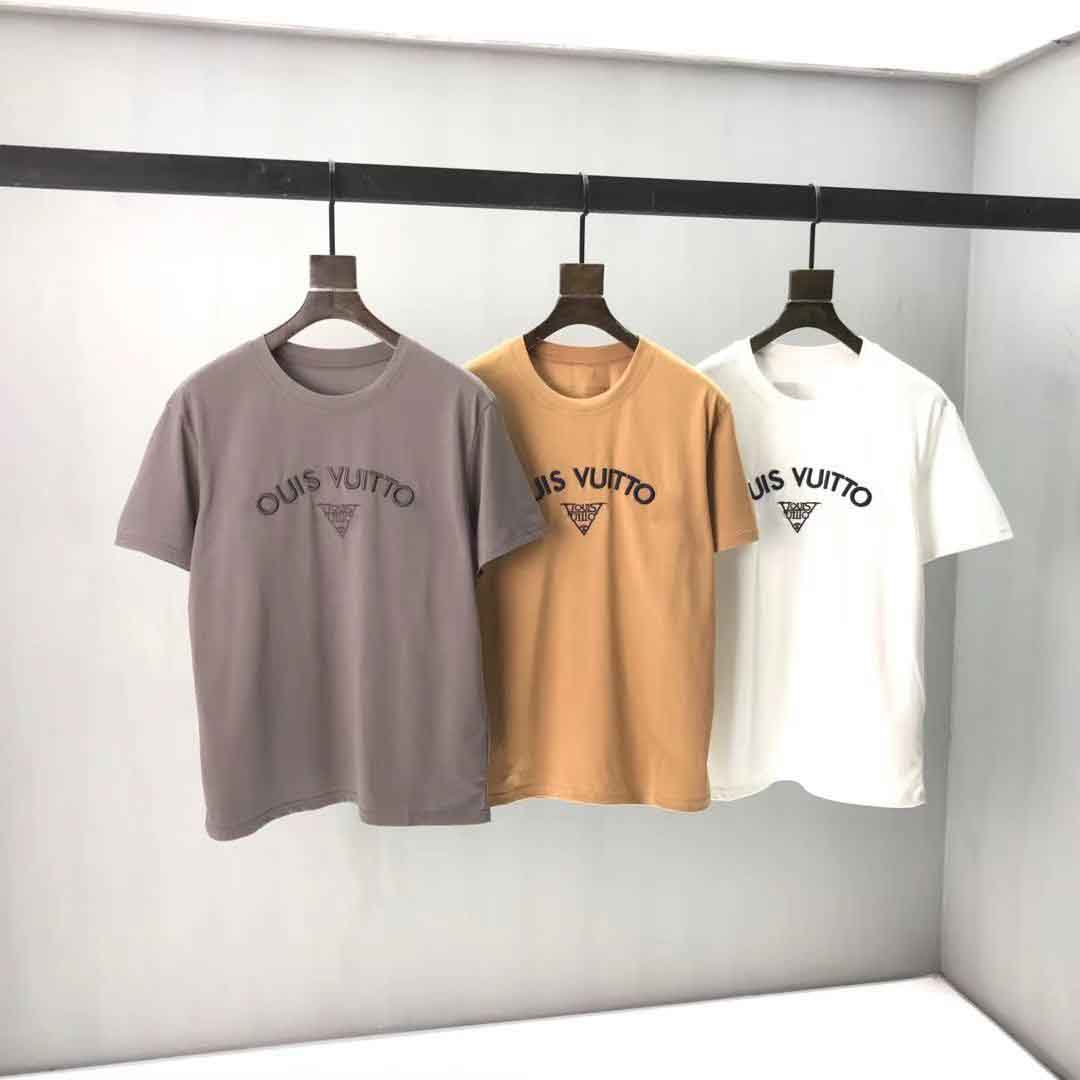 

2021ss spring and summer new high grade cotton printing short sleeve round neck panel T-Shirt Size: m-l-xl-xxl-xxxl Color: black white 8119F