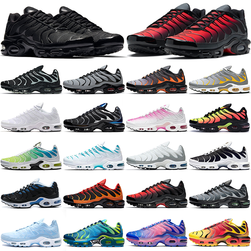 

hotsale tn plus running shoes men women Spider Web Fresh Perspective Triple Black Grey Orange Green tns mens womens outdoor sports sneakers trainers, 40-46 sky blue