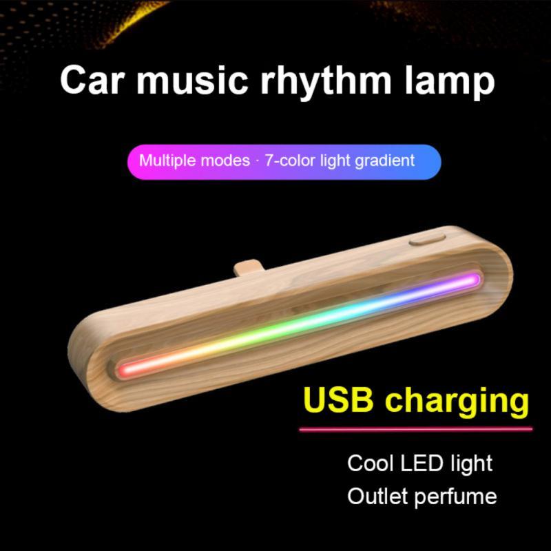 

Interior&External Lights Car LED Atmosphere Neon Lamp RGB Streamer Vent Air Fresheners Diffuser Auto Ambient Light Music Pickup Interior Dec