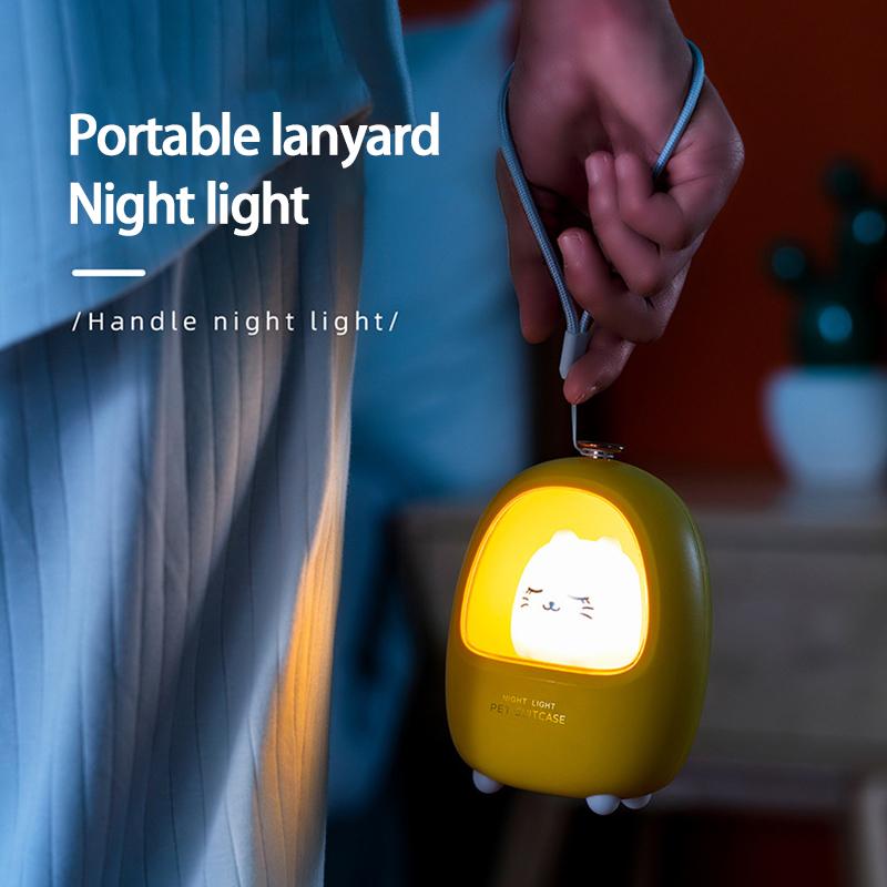 

Night Lights 2021 Portable Pet Box LED Light Bedroom Feeding Bedside Children's Gift Pat And Sleep Atmosphere