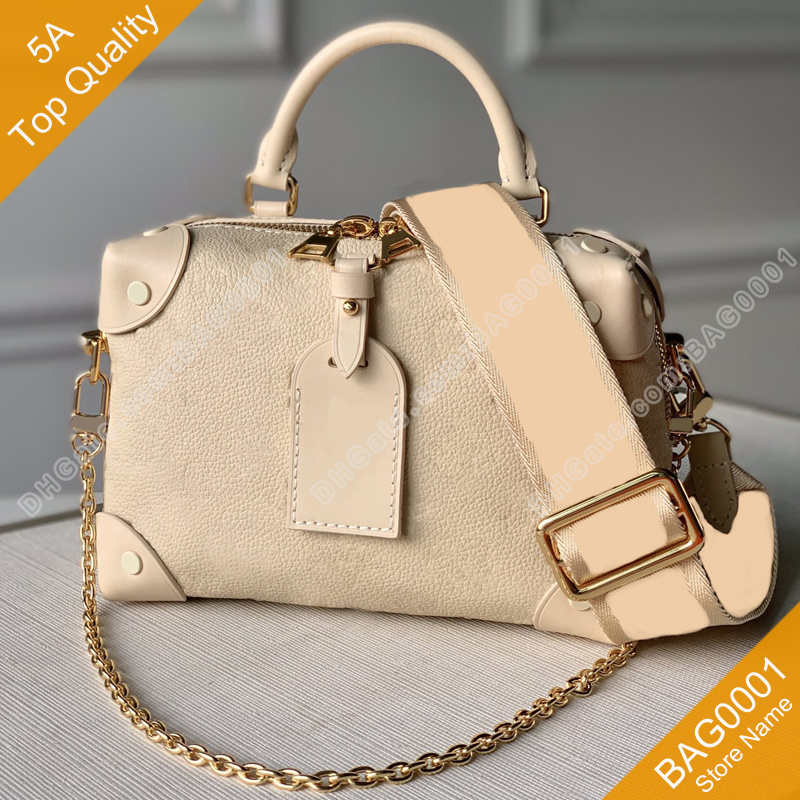 

5A Top Quality Fashion Bag Women Messenger Chain Embossed Leather Gold Metal Crossbody Shoulderbag Handbag With Box B073 (45393 45394) BAG0001, Black 45393
