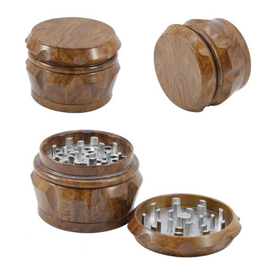 

Wooden Smoking Herb Grinder Drum Shape Tobacco 40mm 50mm 63mm Herbal Crusher 4 Layers with Metal Inners Hand Muler Partsa49453q526G