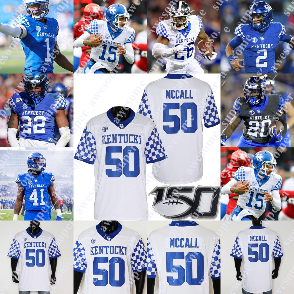 

Kentucky Wildcats Football Jersey Carrington Valentine Trevonn Rybka Isaiah Gibson Marquez Bembry Martez Thrower Justin Rogers Zach Johnson Matt Ruffolo Berry, Black-150th