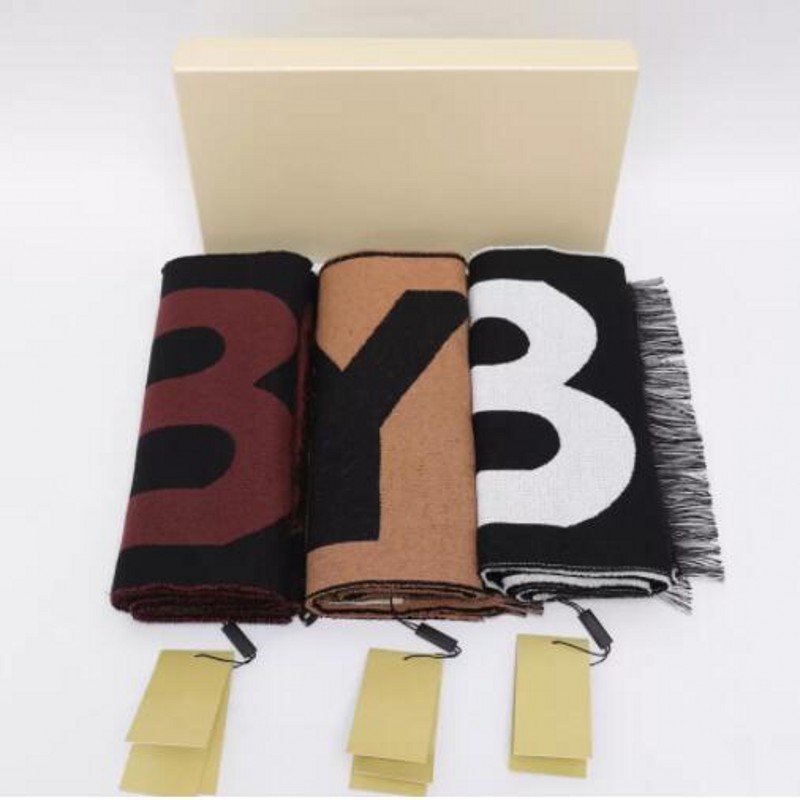 

Designer Scarf Fashion Winter Scarves Soft Cashmere Big Letter Reversible Design for Man Women Shawl 3 Color Top Quality