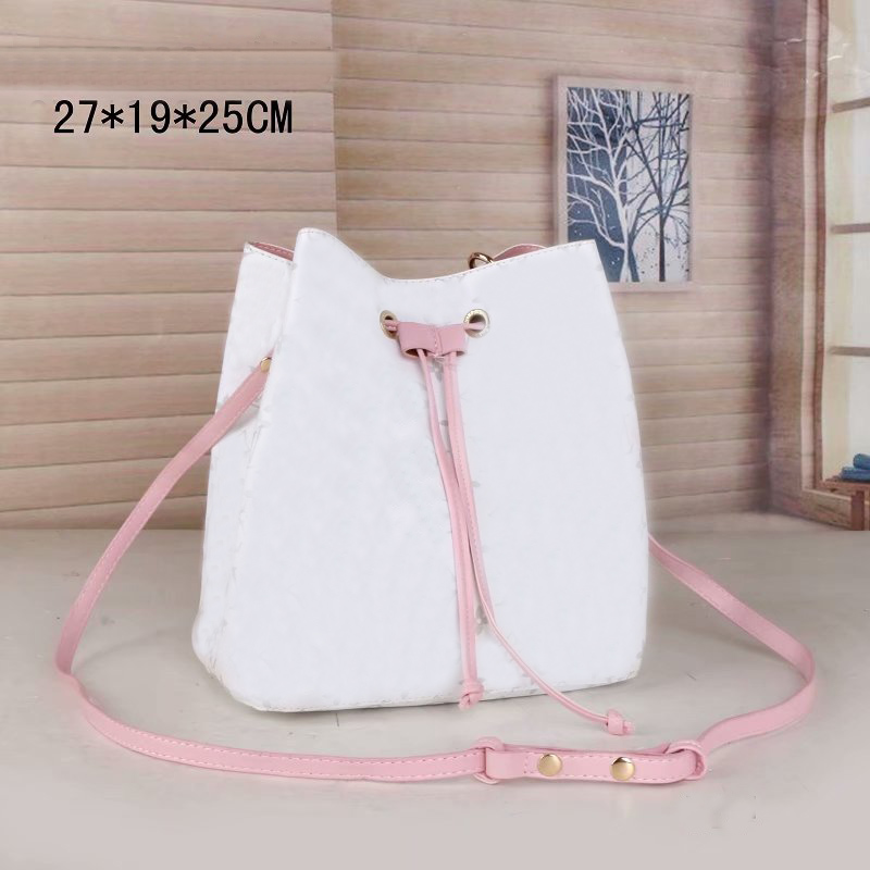 

luxurys designers NEONOE Bucket Handbags Fashion Women's Bags old flower Purses Women Tote Brand Letter Genuine Leather Shoulder crossbody bag M44022, 39