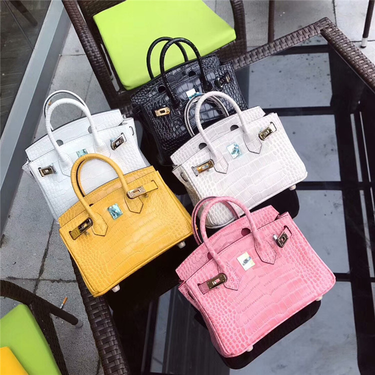 

new cowhide women's bag hand Mini crocodile One Shoulder Messenger Bag Purses Luxury Outlet, White