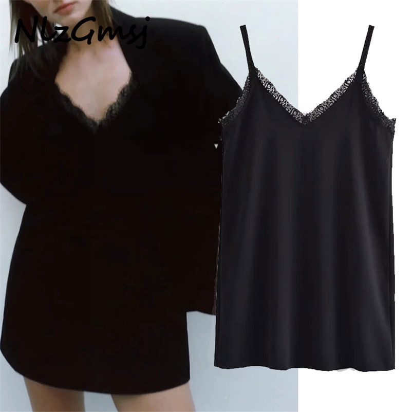 

Dresses Woman Mini Lace Women Summer Backless Sexy Spaghetti Strap Club Night 03 210628, As picture