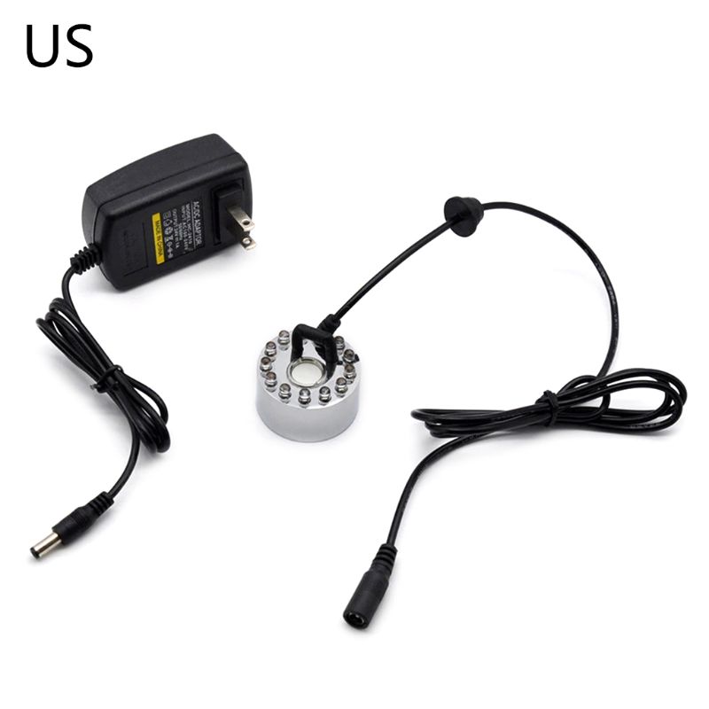 

Ultrasonic Mist Maker Generator Fogger Nebulizer Water Fountain Pond 12 LED Atomizer Air Humidifier US/UK/EU/AU Plug