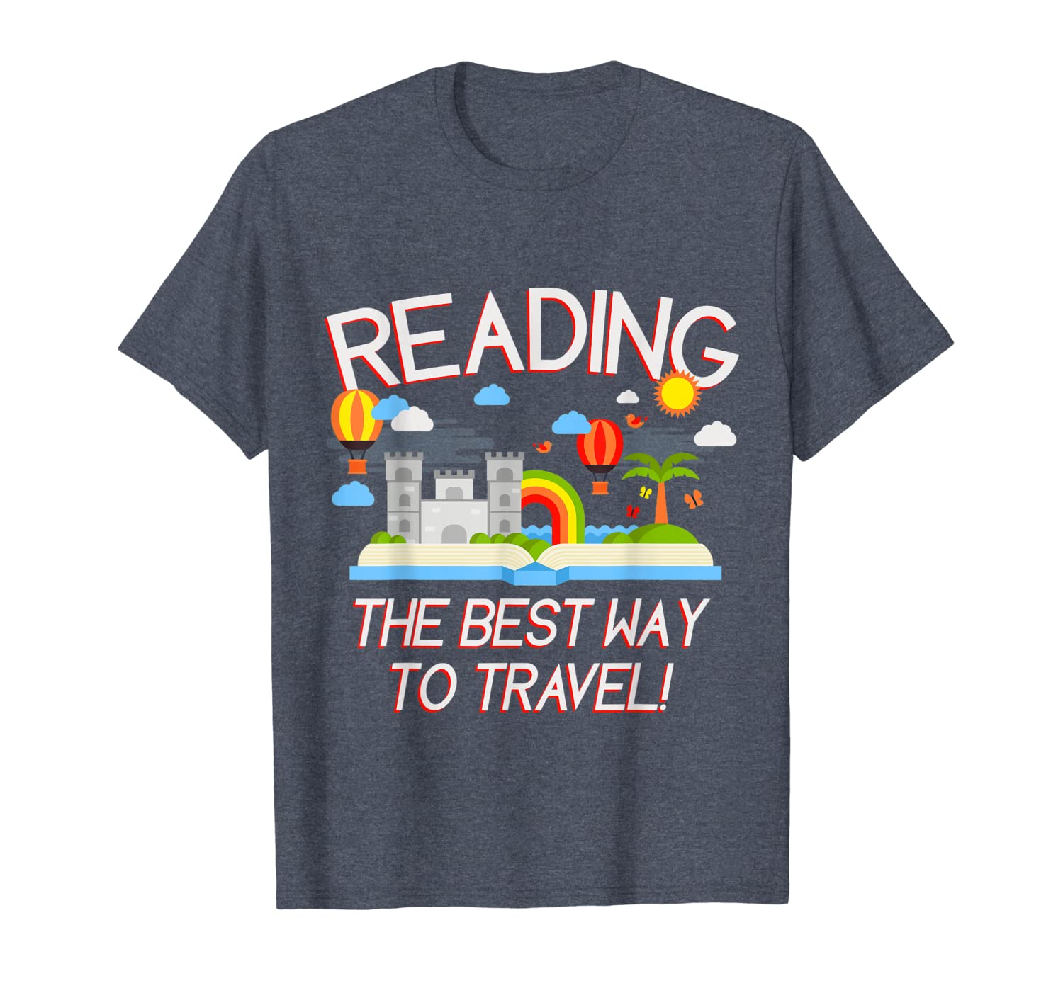 

books shirt - reading the way to travel, White;black