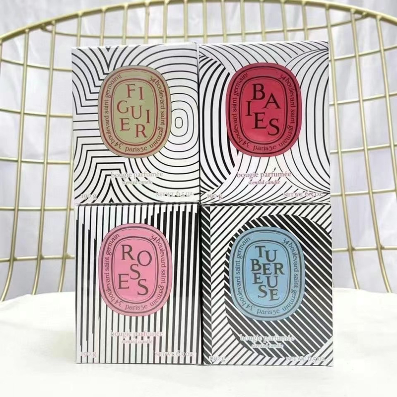 

Newest Solid Perfume Famous Fragrance Scented Candle BAIES FIGUIER ROSES MIMOSA 190G Sealed Gift Box 6.5OZ fast delivery