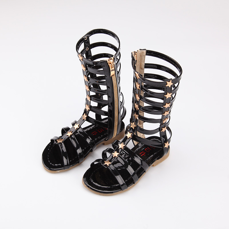

Hot Girls Leather Shoes Autumn Bowtie Sandals 2021 New Children Shoes High Heels Princess Sweet Sandals For Girls, Clear