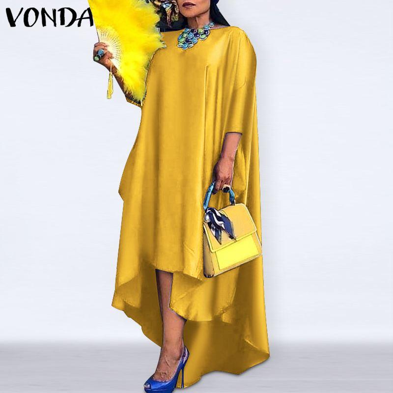 

Women Casual Long Sleeve O Neck Solid Dresses Irregular Dress Spring Sundress Pleated Vestidos Elegant Robe Femme, Blue