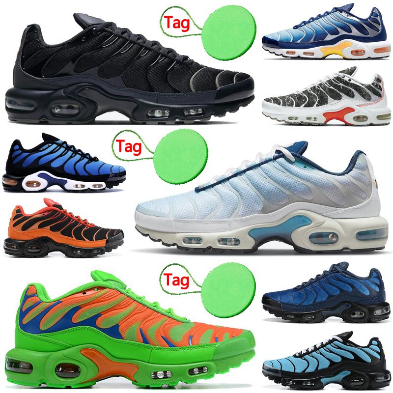 

tn plus se men running shoes triple white Black Psychic Mean Green Blue Tiffany Grey Lava Crater mens trainers sports sneakers newest, Shown