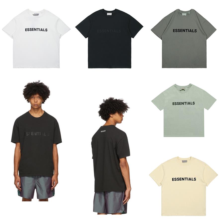 

21ss Spring Summer T Shirt Hip Hop Fear Of God Front Essentials 3D Silicon Tee Skateboard Tshirt Fog Men Women Short Sleeve Casual W4V2#, I need see other product
