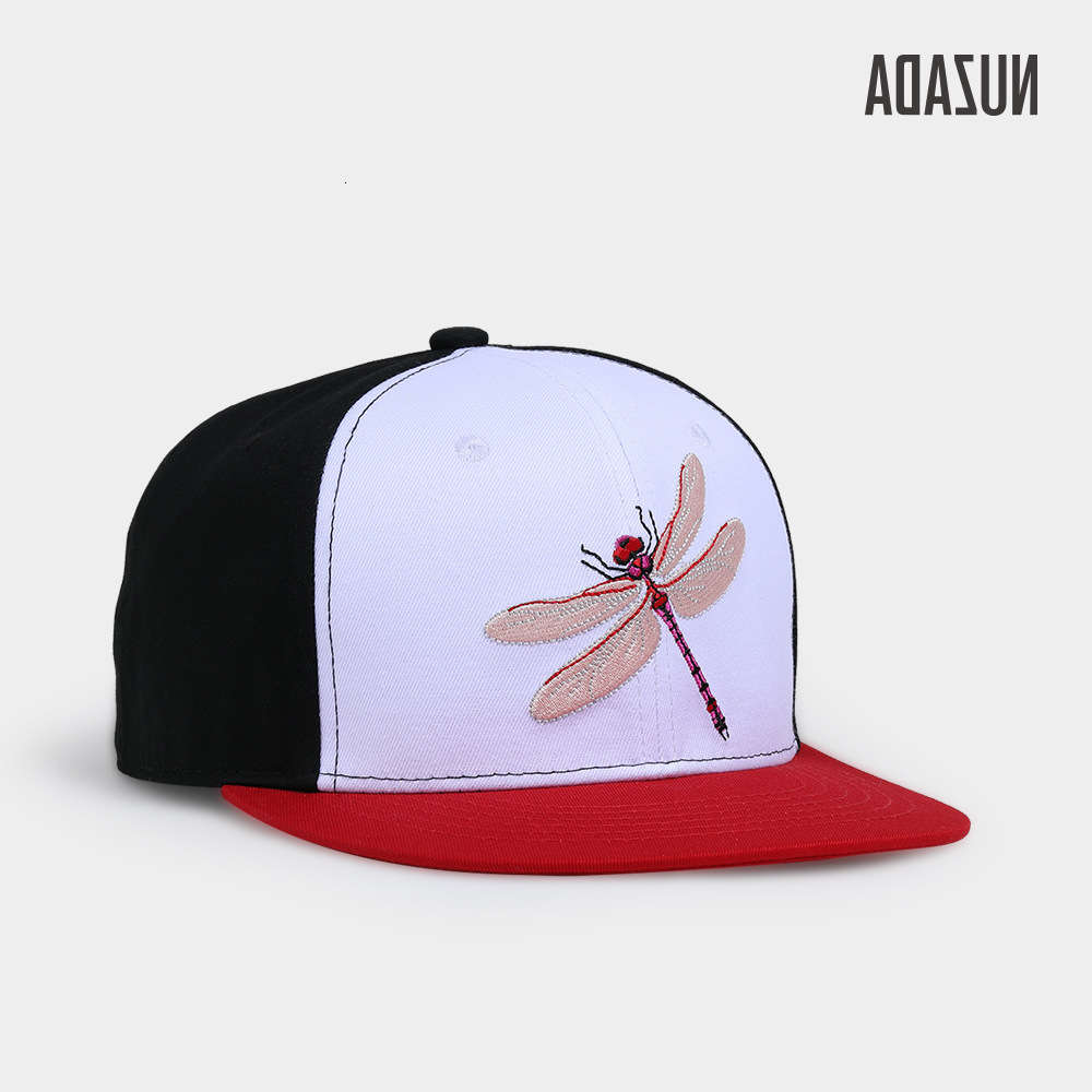 

Sun hat Nuzada fashion flat brim duck tongue cotton embroidery men's and women's hip hop contrast baseball hat, Blue;gray
