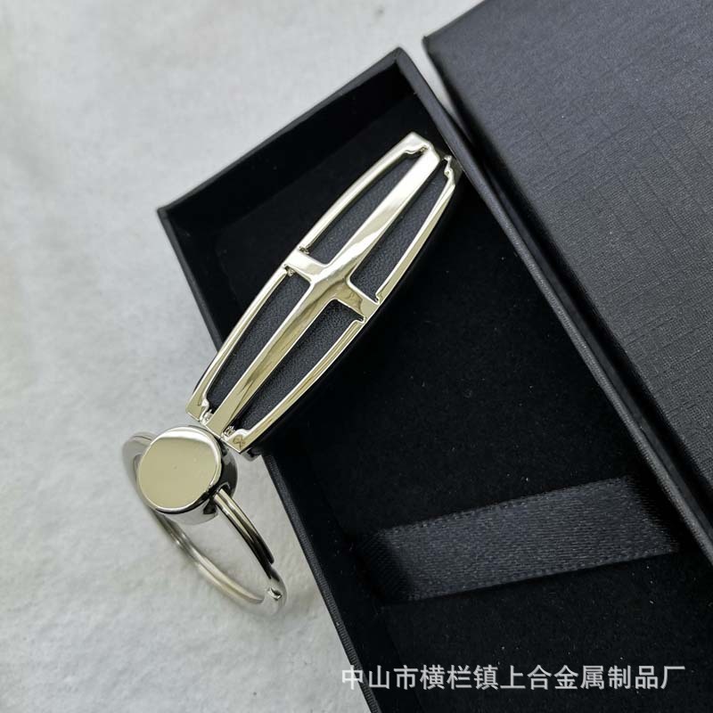 

Lincoln Leather Metal Car Key Chain 4 Shop Small Gift Pendant, Slivery;golden