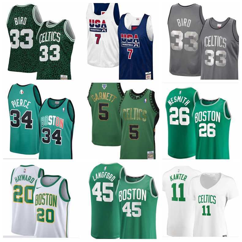

2021 Basketball Jerseys Boston Celtics Jaylen Brown 07 Larry Bird 33 Kevin Garnett 05 Rajon Rondo 09 Marcus Smart 36 Stitched Size S-XXXL With Patch, 45