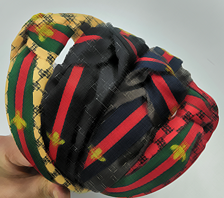 

20colos Wholesale Designer Women Red Green Stripe Letters Print Headband Headwrap Wide Edge Knotted Headbands Twist Turban Hair Hoop Headwea, Silver