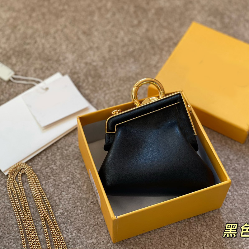 

Clip Bag Chain Flap Bags Handbag Fashion Plain Hardware Accessories Letter Smooth Genuine Leather Mini Shoulder Purse High Quality, Pink