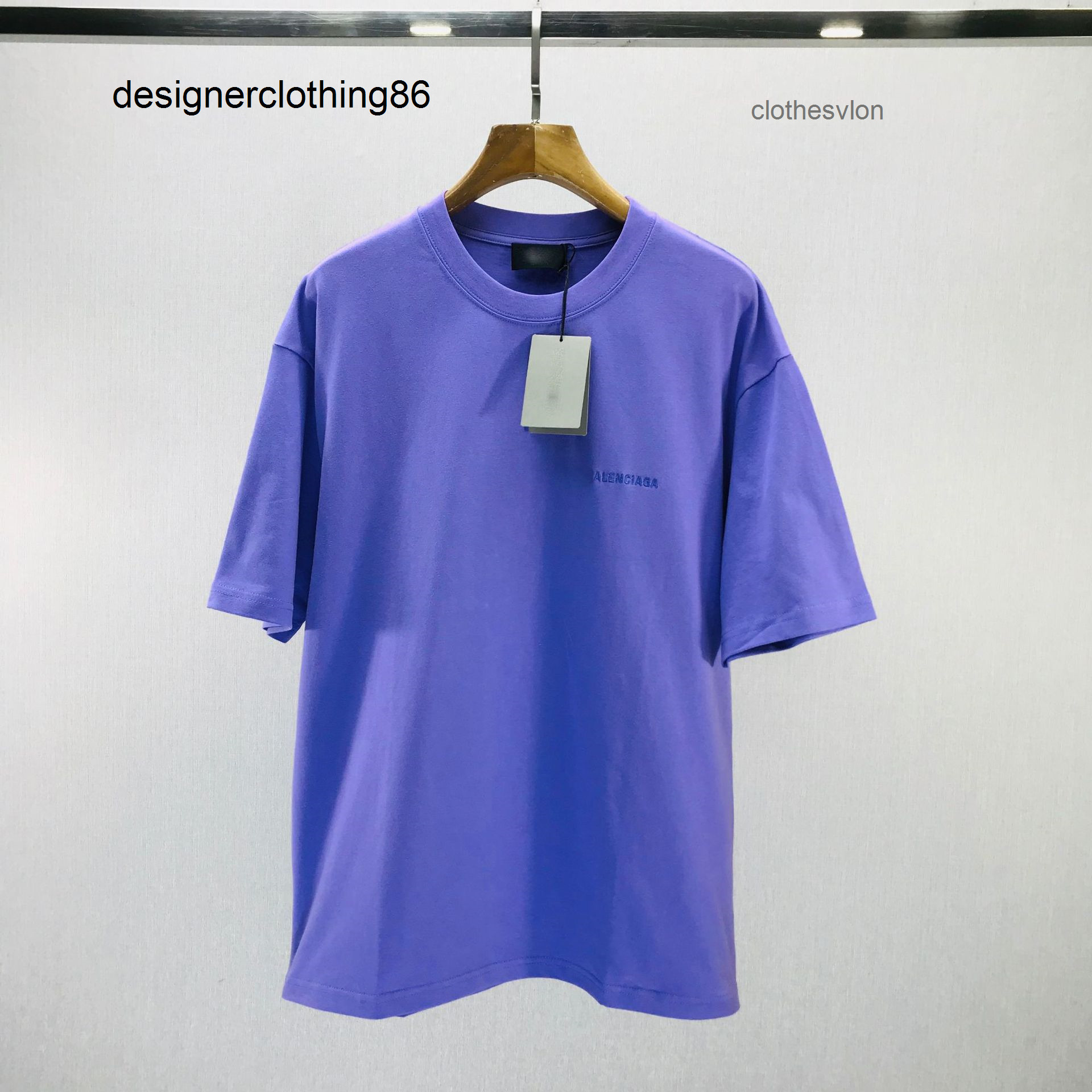 

Spring 2022 Letter Balencaigas New T-shirts Embroidery Designers Short Sleeve Loose Casual Cotton T-shirt, White