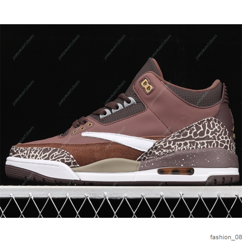 

Jumpman 3 3s brown White Mens Womens Basketball Shoes Men fashion Sneakers