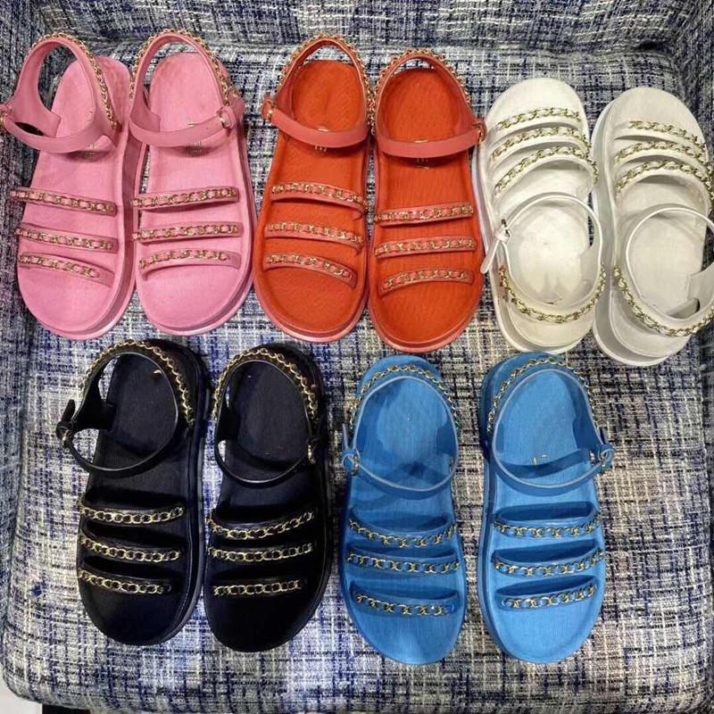 

Luxury women's shoes thin strap sandals buckle comfortable thick sole casual fashion, Blue