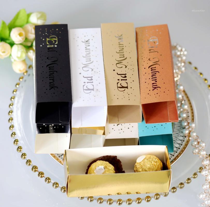 

Gift Wrap 10pcs/lot Eid Paper Candy Box Ramadan Decoration Mubarak Boxes DIY Islamic Muslim Festival Al-Fitr Party Supplies