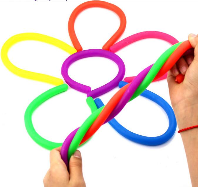 

Fidget Decompression TPR Rope Monkey Noodle Sensory Stretchy strings Toys Abreact Flexible Glue Ropes Neon Slings