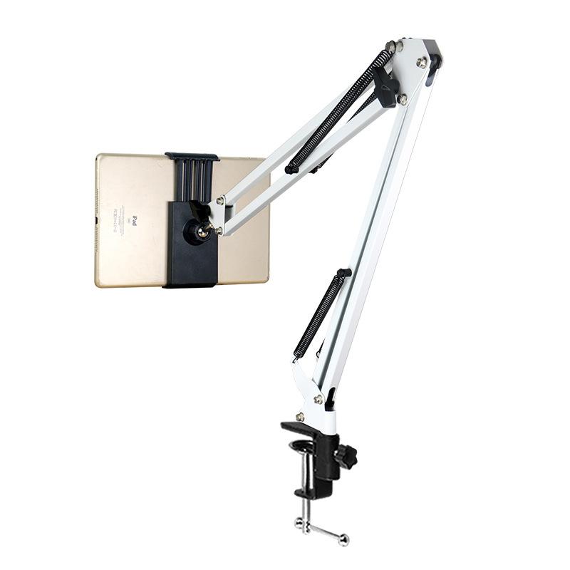 

Cell Phone Mounts & Holders Cellphone Tablet Metal Holder Stand Adjustable Long Arms Mount Bracket For 12-18CM Wide Mobile Tablets