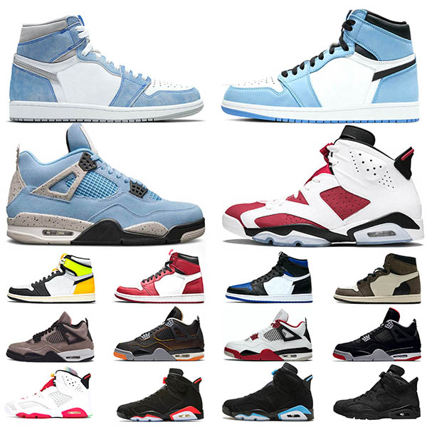 

Jumpman 1 1s Men Women Basketball Shoes University Blue Carmine Black Infrared Bred Chicago 6 6s North Carolan UNC Trainers 4 Sports Sneakers, 4 ducks