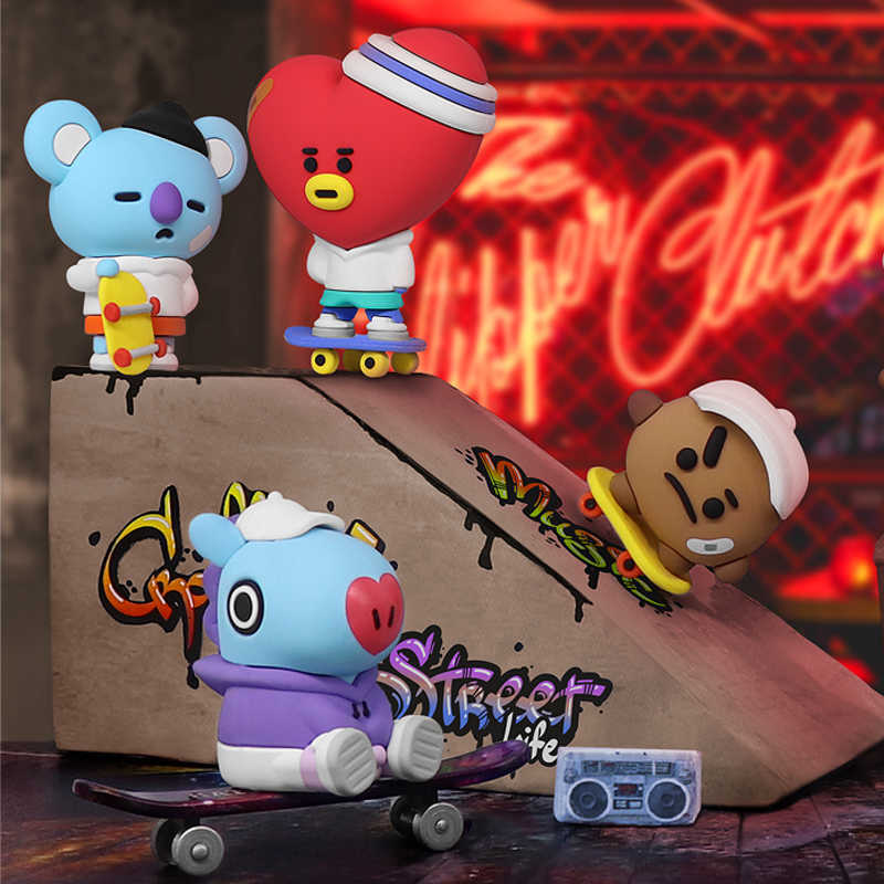 

BT21 Street Mood Blind Box Toys Model Desktop Figure Bag Surprise Anime Guess Caja Ciega Figurine Collection Doll Kids Gift Car Interior Decorations
