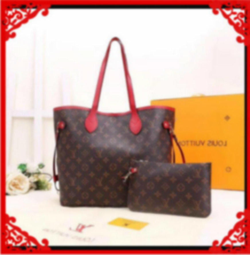 

LV LOUIS Fashion ONTHEGO VITTON Womens Designers Handbags Shoulder Bag Luxurys Purses Luxury Clutch Women Leather Tote Ladies Cross, Red;black