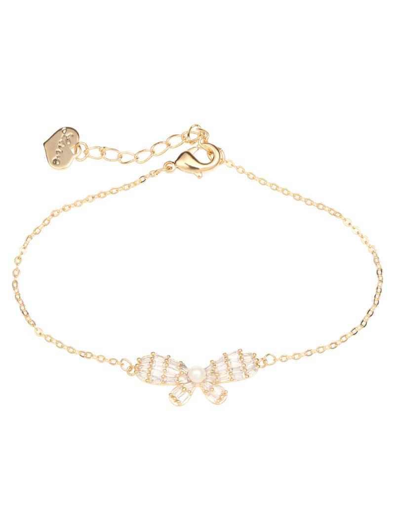 

Sweet Cute Butterfly Design Bracelet For Women Girl White Zircon Hand Smart Jewelry Accessory Party Wedding Charm Bracelets