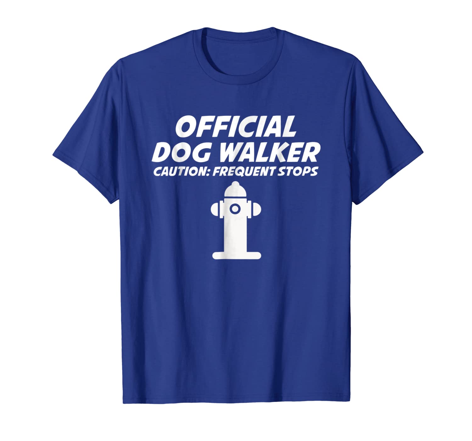 

official dog walker t-shirt funny fire hydrant gift tee, White;black