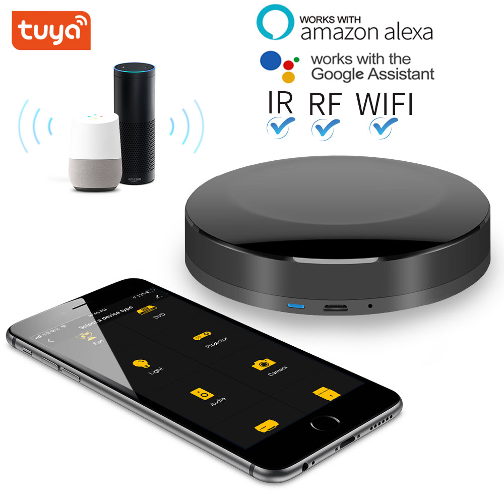 

TUYA Smart Home Automation WIFI+IR+RF+4G Universal Controller for iOS Android Work With Voice Control Alexa Google HOME