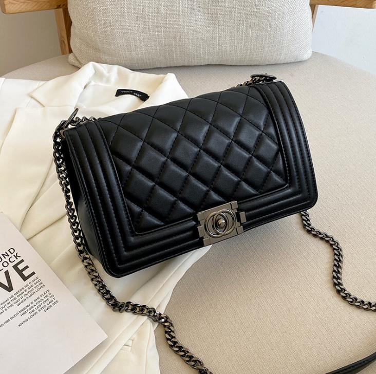 

Luxury Designer Handbag 100% Crossbody Bags 2021 Female Ladies Shoulder Bag Purses and Handbags, Black
