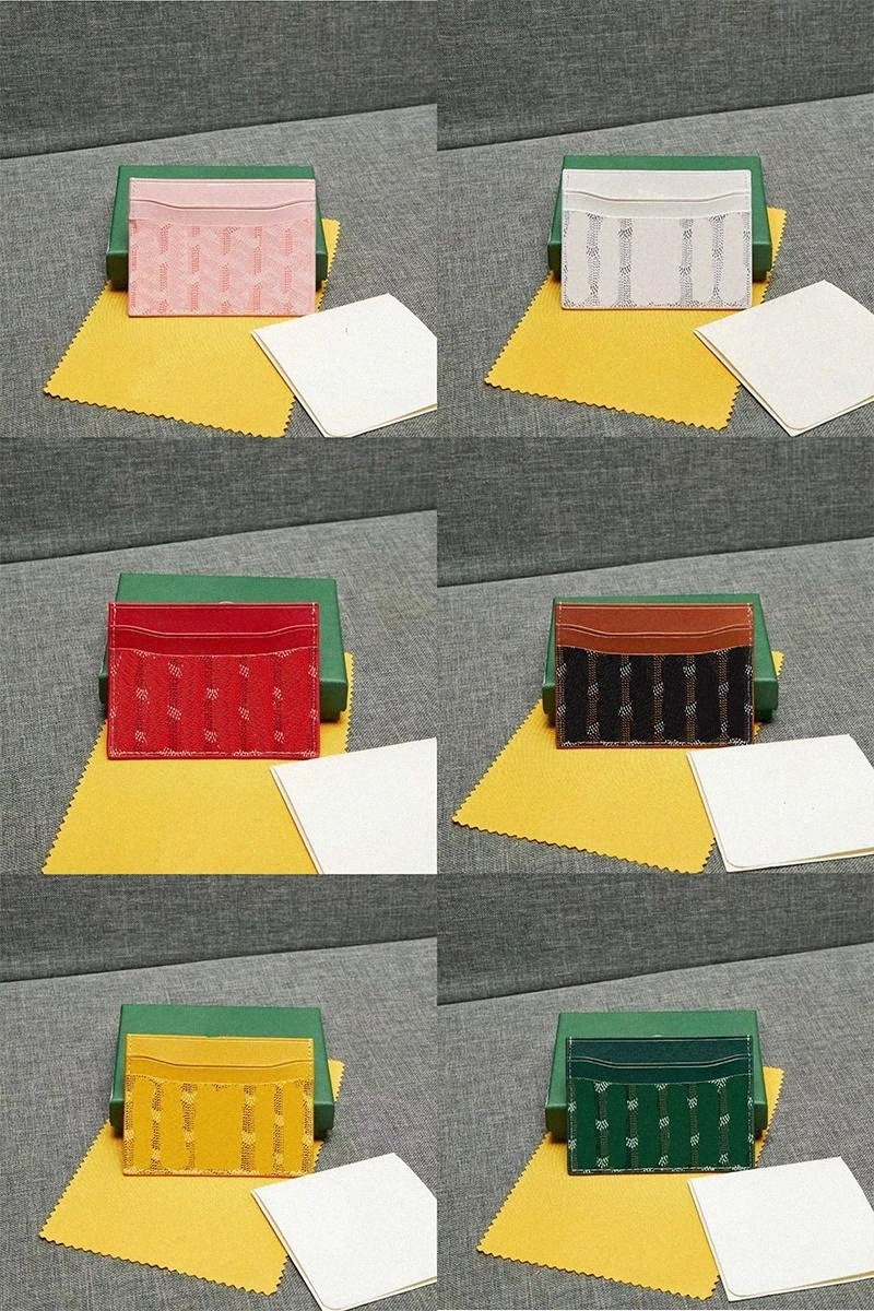 

bags Wholesale Men and Women Fashion Classic Brown Flower Checkered Black Plaid Casual Credit goya Card bag Holder Leather Wallet Packet [wi, Brown;gray