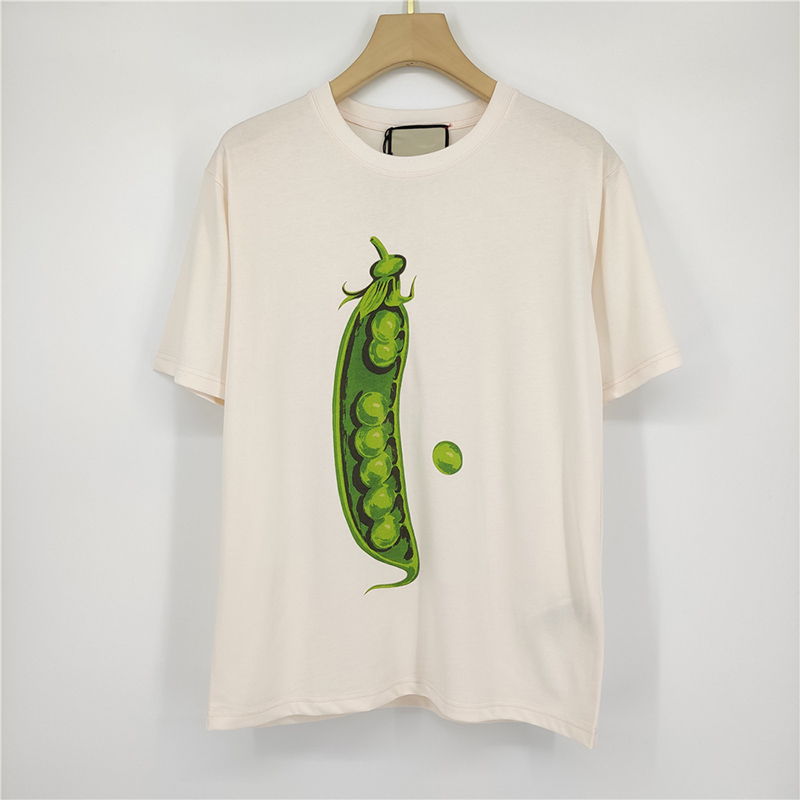 

2021 Italy USA Collection Peas summer spring Fashion Tee Skateboard Mens t shirt Women Short Sleeve Street cotton Tshirt, White;black