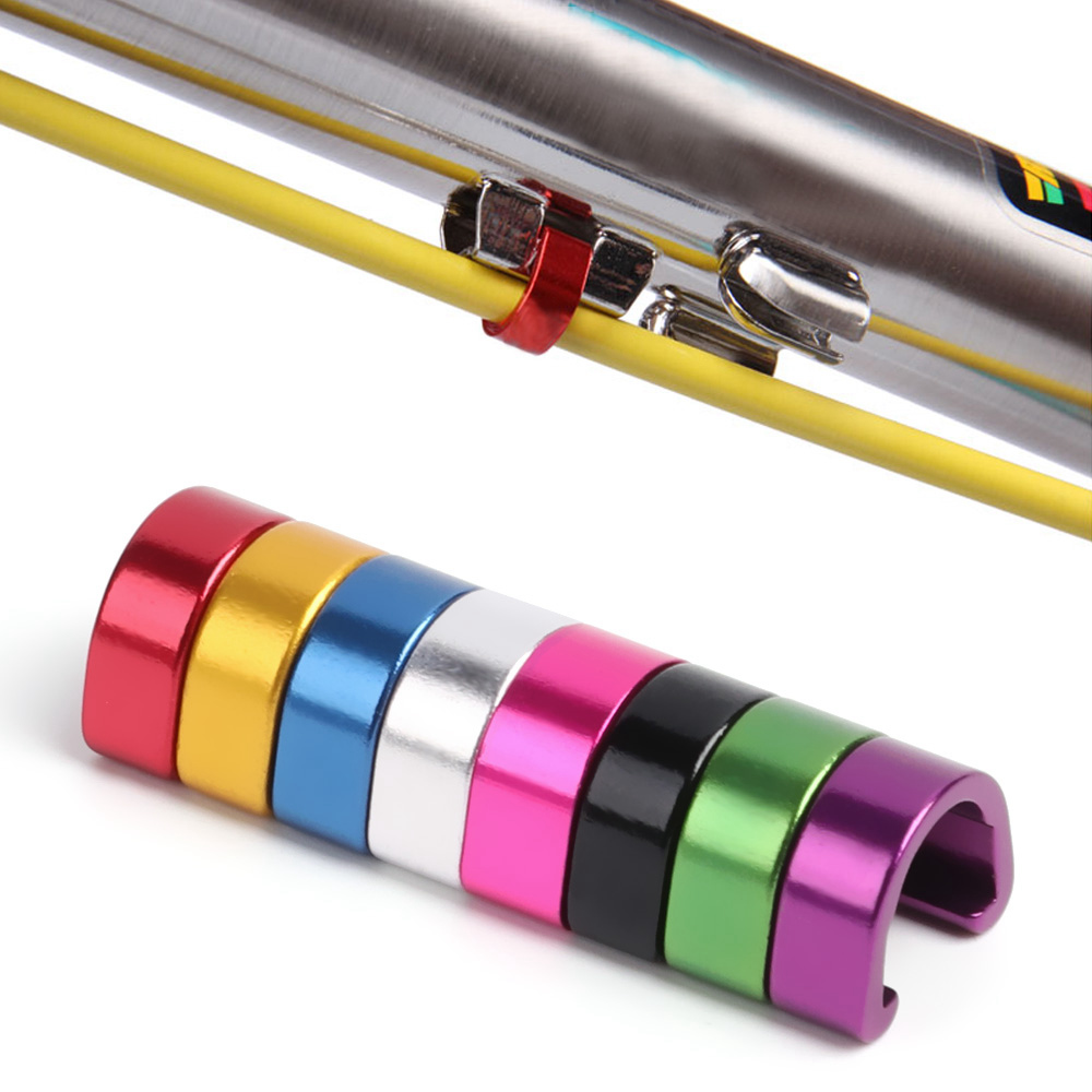 

10Pcs/Pack MTB Bike Brake Cable Derailleur Line Case Aluminum Alloy C-Shape Buckle Clasps Bicycle C Clips Outdoor Cycling Parts