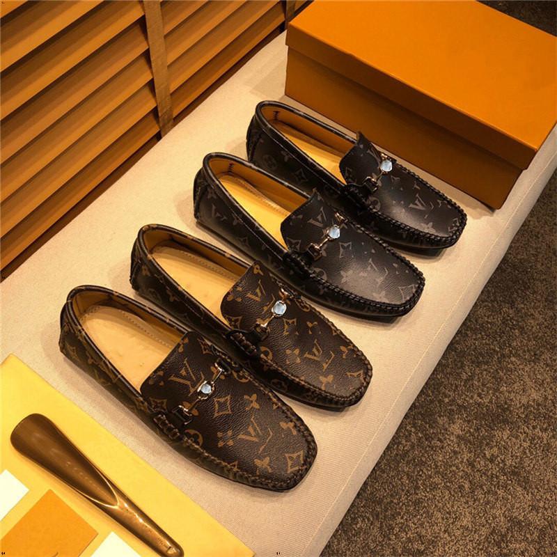 

Q1 Luxury Men's Peas Shoes Comfortable Genuine Leather Men Casual Shoes Breathable Loafers Slip-on Footwear Walking Driving Shoes 11, Black