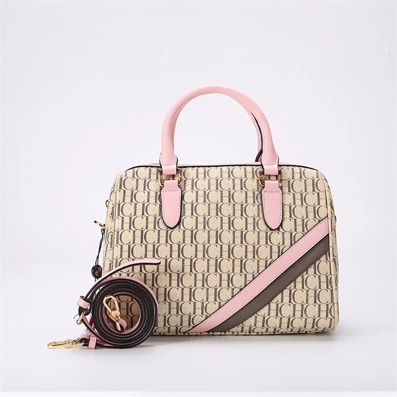 

CHCH Classic Women's Luxury Designer Fashion Large Capacity Boston Handbags Shoulder Bag For Spring and Summer 220216, Black