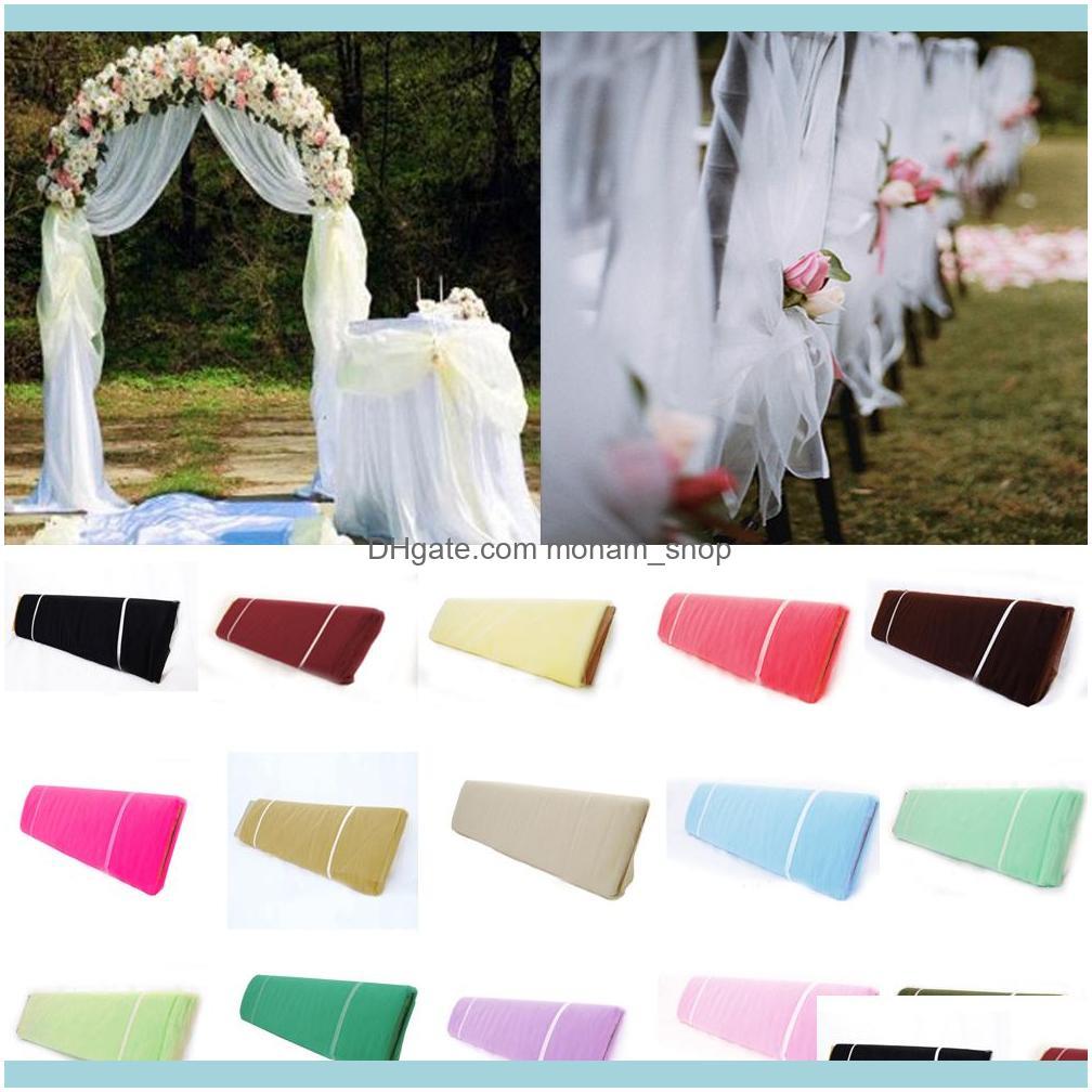

Chair Ers Sashes Textiles Home & Garden54"X120 Ft (40 Yards) Tutu Fabric Tulle Bolt Pew Bow Craft For Diy Banquet Wedding Decoration Birthda